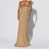 Vestido de Cola de Pez Transparente para Mujer Estilo Europeo y Americano con Mangas Largas de Malla, Falda Bodycon sin Tirantes de Cintura Alta, Diseño Plisado Hombros Descubiertos
