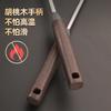 Juego de Espátula y Cuchara de Acero Inoxidable 316 con Mango de Madera de Nogal, Juego de Espátula y Cuchara de Cocina Resistentes a Altas Temperaturas, Mango Largo Disponible