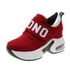 Zapatos de plataforma de cuña versátiles de primavera y otoño con altura oculta para mujer, mocasines cómodos de talla grande, zapatos casuales de tacón medio de moda