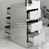 Gabinete de Herramientas para Salón de Peluquería, Gabinete de Trabajo para Barbería, Gabinete Moderno para Corte de Cabello, Mostrador Integrado de Acero Inoxidable para Herramientas, Salón de Peluquería