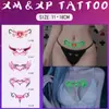 Succubus Luminoso Pegatinas de Tatuaje Coloridas Impermeables Femenino Larga Duración Privado Sexy Glúteos Parte Baja del Abdomen Pecho Delantero y Trasero Pareja Pareja