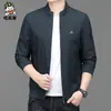 Chaqueta de Padre de mediana edad Moda Casual de Negocios Chaqueta con Cuello Alto Chaqueta para Hombres de mediana edad Nuevo Top de Primavera y Otoño