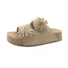 Chanclas de Verano 2026 Estilo Resort con Fuegos Artificiales y Pedrería, Suela Gruesa para Mujer, Sandalias de Playa de Gama Alta Abiertas
