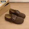 Zapatos casuales tipo mocasín para mujer, de cuero genuino, con separación de dedos estilo Birkenstock, colección otoño 2026, modernos, versátiles, ligeros, con suela suave