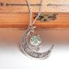 Collar Luminoso de 4 Colores con Colgante de Luna Cielo Estrellado Cuentas Luminosas Piedra Luminosa Regalo de Navidad Halloween para Hombres y Mujeres