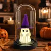 Cúpula de cristal decorativa temática de Halloween, luz nocturna de fantasma, adorno de terror brillante, accesorio de escritorio, arreglo de ambiente de escena