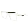 2021 Nuevo Marco Completo de Tr90 para Hombres Gafas Deportivas para Ciclismo para Miopía Lentes Planos Marco Cuadrado a Cuadros 7809