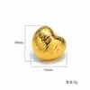 Estilo Hong Kong UNS moda temperamento simples amor aço titânio Brincos femininos personalidade doce legal banhado a ouro 18K joia de orelha atacado