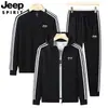 2026 Nuevo Estilo Sudadera de Cuello Redondo para Hombre Estilo Primavera y Otoño Talla Grande Deportiva Casual Sudadera Chaqueta Pantalones Conjunto de Tres Piezas