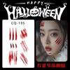 Calcomanía de Tatuaje de Halloween Simulación Facial Desechable Cicatriz Horror Hombres y Mujeres Puntada Maquillaje de Fiesta Cicatriz Atractiva