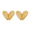 Pendientes Florales de Estilo Transfronterizo Europeo y Americano, Geométricos Vintage Tridimensionales de Metal con Textura Irregular, Clavos de Pétalo Exagerados