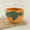Caneca de Cerâmica Laranja Criativa Personalizada para Vela de Aromaterapia Lembrança de Aniversário Casamento Decoração para Casa Fruta Limão