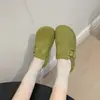 Zapatos Birkenstock de Suela Gruesa Totalmente Cerrados para Aumentar la Altura para Mujer 2026 Otoño Nuevo Estilo Perezosos Slip-on Antideslizantes Casuales Zapatos Individuales Birkenstock