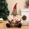 Decoraciones Navideñas Nuevas Transfronterizas Adornos Colgantes de Muñeco de Nieve Muñecas Tejidas Sombreros de Navidad Exhibidores de Ventanas Árboles de Navidad