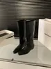 Botas de otoño e invierno 2026, botas altas de moda con tacón de bloque, elegantes botas de montar para mujer, delgadas y alargadas, con diseño interior que aumenta la altura