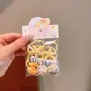 Laços de cabelo infantis fofos de desenho animado Gatinho KT, faixas de cabelo com laço para meninas e bebês, laços de cabelo que não danificam o cabelo, acessórios de cabelo elásticos