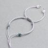 Pulsera de joyería ajustable tejida a mano semifinada para hombre y mujer, cuerda roja, cuentas de transferencia portátiles, hebilla Ping An, tarjeta de mano al por mayor