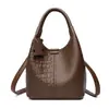 Bolso de mujer transfronterizo 2026 nueva moda versátil con bloques de color tipo cesta bolso de mano elegante bolso de hombro cruzado
