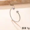 Anillos apilables de acero inoxidable transfronterizos nuevos, cuentas redondas, anillos abiertos de flor de cáñamo finos, fabricantes de joyería de mano de acero de titanio moderna y simple