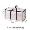 Bolso de mano tejido de PP de gran capacidad, bolsa transparente para mudanzas, bolsa de almacenamiento para ropa de edredón, caja de almacenamiento tejida a prueba de humedad, fábrica