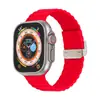 Adequado para Pulseiras de Apple Watch Watch S1-S10 Geração Fivela Ondulada Imitação de Aço Pulseira de Silicone Se Ultra Universal