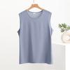 Chaleco de Algodón y Seda para Hombres de Mediana Edad y Mayores Pijama Camiseta sin Mangas para Casa Pijama de Algodón Artificial Delgado Talla Grande Sudadera