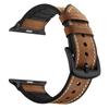 Nueva correa de cuero con adhesivo de silicona Crazy Horse compatible con Apple Watch 9/8/7/6/Ultra Retro