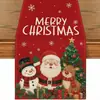 Camino de Mesa Navideño Impresión Personalizada Múltiples Patrones Decoración de Mesa de Comedor Camino de Mesa Decoración para Fiestas en Casa Mantel Largo