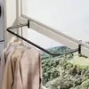 Varanda Estendal de Roupas Doméstico Moldura de Janela Janela de Canto Externa Estendal Simples Barra de Suspensão Interna Pequeno Estendal de Roupas