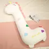 Almohada Larga de Dinosaurio Unicornio Linda para Niñas para Dormir en la Cama con las Piernas Dobladas Juguete de Peluche Muñeca de Tela Desmontable y Lavable