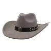 Comercio Exterior Transfronterizo Sombrero de Sol para Primavera y Verano Sombrero de Vaquero Gamuza Suave Estilo Europeo y Americano Sombrero Jazz Sombrero de Ala Grande