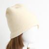 Gorro de lana tejido liso estilo coreano para hombre y mujer, otoño e invierno, orejeras cálidas, gorro de punto dulce con rayas horizontales, forro polar