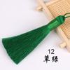 Borla corta y gruesa de poliéster con hilo de seda helada de 8 cm, accesorios para tocados, orejeras colgantes, fabricantes al por mayor.
