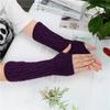 Yifan Cubrebrazo de Punto de Manga Larga Color Sólido Patrón X Japonés Cálido para Exteriores de Otoño e Invierno Oficina Escribir Coreano