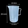 Vaso de Medición de Plástico Vaso de Precipitado con Asa Resistente a Altas Temperaturas Vaso con Escala de Laboratorio Resistente a Ácidos y Álcalis Vaso de Medición Transparente de PP Cilindro de Medición