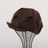 Boina gruesa de algodón estilo coreano para mujer, nuevo modelo de otoño e invierno, adecuada para circunferencia de cabeza grande, hace que la cara se vea más pequeña, gorra de plato de pintor