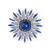 Europa y Estados Unidos transfronterizo súper ventas broche de girasol de cristal de alta calidad moda exquisita versátil accesorios para vestido de banquete corsage mujer