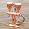 Llavero de Café Estéreo 3D Regalo Pequeño Personalización Aparato de Café Artificial Colgante para Bolso Pequeño Hebilla de Metal Personalización