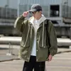 Chaqueta de dos piezas falsa para pareja de hombre, estilo fino de primavera y otoño, marca de alta gama de moda, moda callejera genial y elegante, chaqueta con capucha holgada