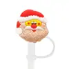 Tampa de palito de Natal personalizada transfronteiriça, capa de palito removível de silicone macio de desenho animado, plugue à prova de poeira, tampa de palito de silicone