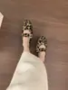 Zapatos de Estilo Coreano para Noche Estilo Mary Jane Estampado de Leopardo con Piel para Mujer Uso en Exteriores Otoño Invierno 2026 Nuevos Cálidos con Felpa Mocasines Zapatos de Algodón