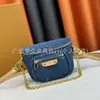 Bolso de mano grande Serie Denim Versión Alta de Guangzhou Bolso de compras Clásico Flor Antigua para el trabajo de mano cruzado al hombro