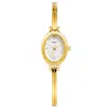 Reloj de Pulsera Compacto y Delgado para Mujer Mia Retro, Pulsera Sencilla Pequeña de Perlas Doradas, Reloj de Cuarzo, Comercio Exterior