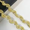1cm Mancha Retro Artesanías Accesorios para Ropa Dorado y Plateado Ola Estilo Étnico Patrón de Dragón y Fénix Encaje