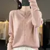 Cardigã de Tricô Novo Estilo Jaqueta Curta Feminina Fina Simples Versátil Solta Casual Gola Redonda Peça de Roupa Externa Top Manga Longa