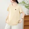 Ropa de Verano 2026 Dibujos Animados Japoneses Estampado Holgado Suéter de Manga Corta para Mujer Camiseta Top Casual Venta al por Mayor