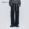 APO Roupa Masculina 2024 Novo Calça Casual de Trabalho Masculina Outono Sensação Avançada Solta Perna Reta Calça de Moletom