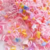 Anillos de Resina de Dibujos Animados para Niños, Anillos de Colores Caramelo, Joyería para Niñas, Anillos Pequeños de Plástico de Dibujos Animados de Princesas, Transfronterizo