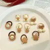 Coloridos pasadores de pelo de pulgar estilo coreano para niños y niñas, lindas diademas, dulces cordones para el pelo de niños, gomas elásticas de alta elasticidad, accesorios para el pelo