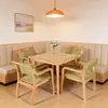 Muebles aptos para personas mayores, mesas y sillas de comedor para residencias de ancianos, sillas de comedor de madera maciza para el comedor del hogar de personas mayores, juego de mesa y sillas de comedor apto para personas mayores para apartamentos